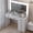 White, variant on Ktaxon Large Makeup Vanity, Vanity Table Set w/ Visible Glass Top w/ Charging Station, White
