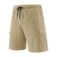 thumbnail image 3 of FAIWAD Men Lightweight Quick Dry Shorts Athletic Running with Pockets Elastic Waist Drawstring Gym Short Pants, 3 of 4
