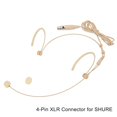 thumbnail image 2 of Bgsha Beige Double Earhook Headset Mic Headworn Microphone 3.5mm 3 Pin 4 Pin XLR Plug, 2 of 8