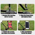 thumbnail image 4 of Support de Téléphone Mobile Extérieur pour Navigation à Vélo, Support de Téléphone Mobile Absorbant les Chocs, Modèle de Rétroviseur, 4 of 6