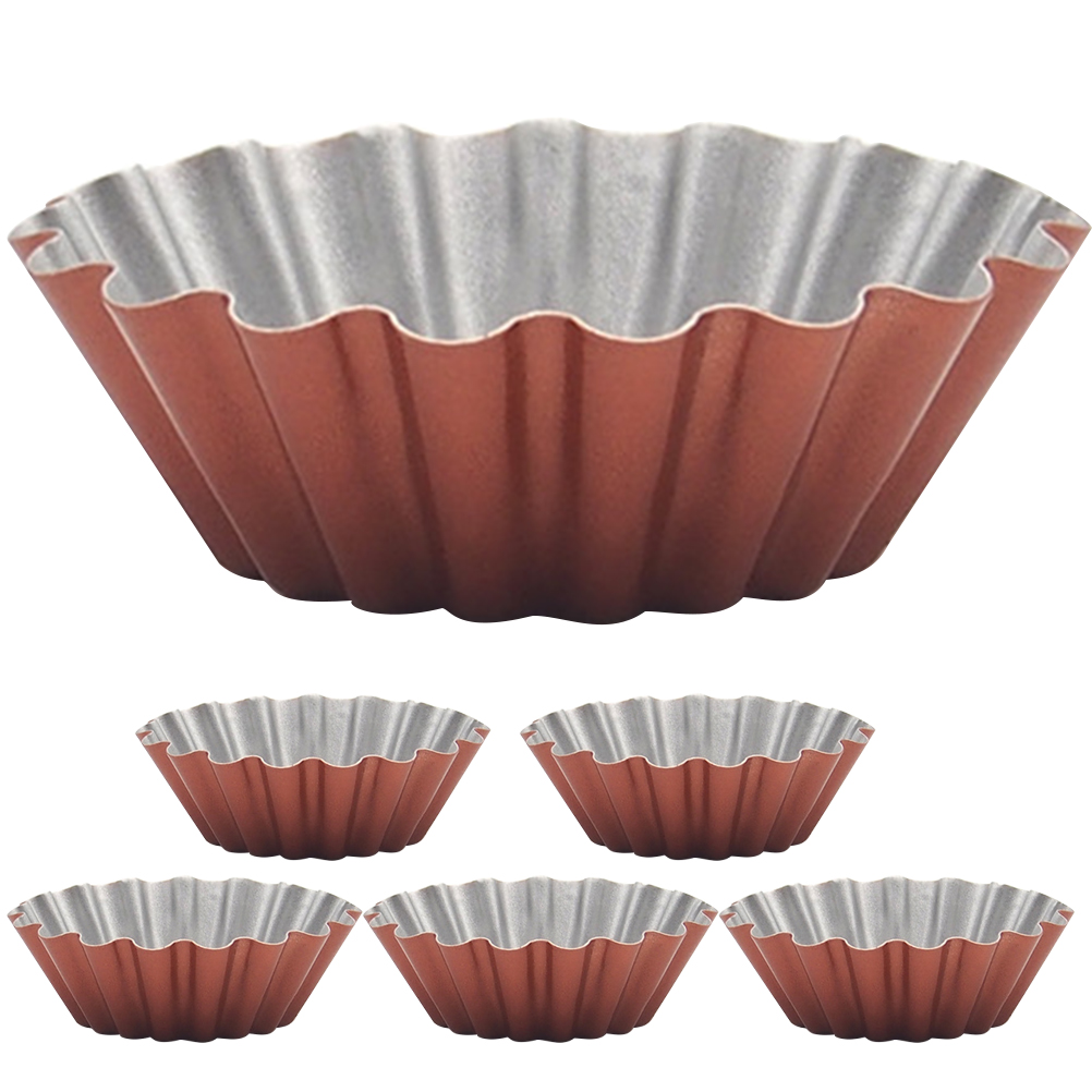 Miangastore Muffin Pans For Baking Synthetic Material 6Pcs 2.5x1.6x0.8in