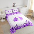 thumbnail image 4 of Erosebridal Monogrammed Comforter Sets Queen Size,Personalized Initial Bedding Queen Comforter Set,Letter Decoration,Reversible,Ultra Soft,3-Piece, 4 of 8