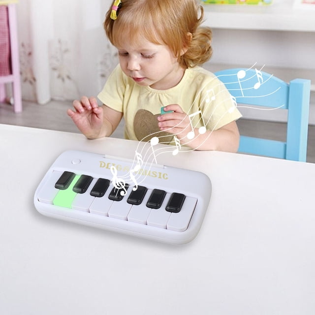 YANGHONGY Children's Handheld Color Light Mini 15 Key Electronic Piano Parent-child Interactive Toy Children's Musical Instrument Boys And Girls Holiday Birthday Gif