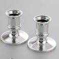 thumbnail image 3 of 2pcs Taper Candle Holders Traditional Shape Fits Standard Candlestick Silver, 3 of 11