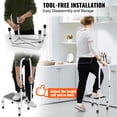 thumbnail image 4 of KFFKFF One-Step Stool, Supports up to 330lbs, Steel Ladder with 3-Stage Height Adjustment and Handle, Portable Adult Stool, Firm Non-Slip Steps for Office, RVs, and Pet Use, 4 of 9