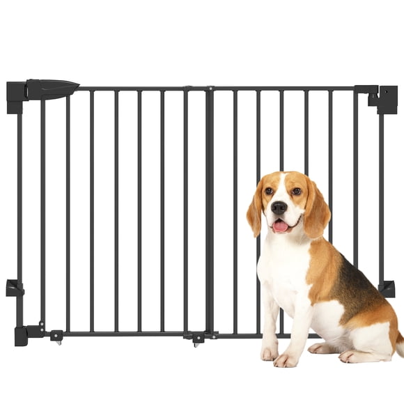 PawHut 29"-44" Wide Dog Gate, 29" H, Pet Gate with Auto-Close