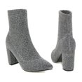 thumbnail image 3 of Womens Fashion Leopard Print Pullover Boots Socks Boots Ankle Boots, 3 of 9