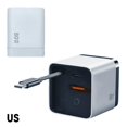 thumbnail image 1 of Chargeur Gan 3 en 1, Rétractable 80 W Max, Module de Charge Rapide Extensible 80 W Max avec Câble Type‐C et 2 Ports USB, Prise Murale Rétractable Tout‐en‐un de 80 Watts pour Téléphone et Ordinateurs Portables, 1 of 8