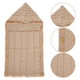 thumbnail image 3 of HLONK Born Unisex Cotton Knit Wrap Swaddle Baby Sleepsacks  Gray, 3 of 6