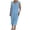 Light Blue, variant on fatyb Casual Dresses for Women V Neck Lightweight Long Dresses Ruffle Short Sleeve Tie Back Summer Dresses