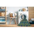 thumbnail image 2 of Ahgly Company Tapis de Zone Ronds d'Intérieur Lavables à la Machine, Style Transitionnel, Vert Kelly, 4 Pieds Rond, 2 of 7