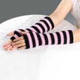 thumbnail image 4 of CSChome Gants Acryliques Confortables en Laine Rayée - Cadeau Mi-Longueur Automne Garde au Chaud, 4 of 7