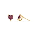 thumbnail image 2 of Heart Birthstone Stud Earrings, 2 of 4