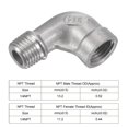 thumbnail image 4 of Unique Bargains Raccord de Tuyau Coudé à Filetage Mâle vers Femelle 1/4 NPT en Acier Inoxydable 304, 4 of 5