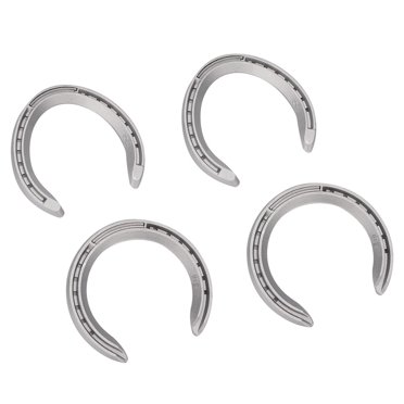 Ensemble de Fer à Cheval en Alliage d'Aluminium Robuste Antidérapant Accessoire de Course de Chevaux 4 Pcs