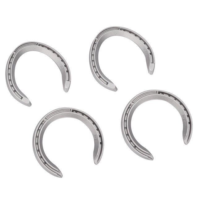 Ensemble de Fer à Cheval en Alliage d'Aluminium Robuste Antidérapant Accessoire de Course de Chevaux 4 Pcs