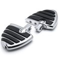 thumbnail image 2 of Krator Chrome Motorcycle Wing Foot Pegs Footrests L+R Compatible with Yamaha V-Star Virago 250 All Years Front, 2 of 3