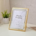 thumbnail image 3 of serony Creative Nordic Metal Glass Photo Frame Crafts Home Desktop Bedroom Decors L Golden, 3 of 8