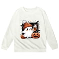 thumbnail image 4 of GDREDA Chandails à Capuchon et Chandails pour Filles, Mignons, Imprimés, Col Rond, Manches Longues, Mode Halloween pour Enfants, Blanc, 2-3 Ans, 4 of 4