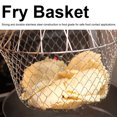 thumbnail image 1 of Sonew Filet de Friture Panier de Frites Français, Crépine de Cuisson de Panier de Friture Pliable pour Frites Friteuse Friteuse Outil de Cuisson de Cuisine, 1 of 8