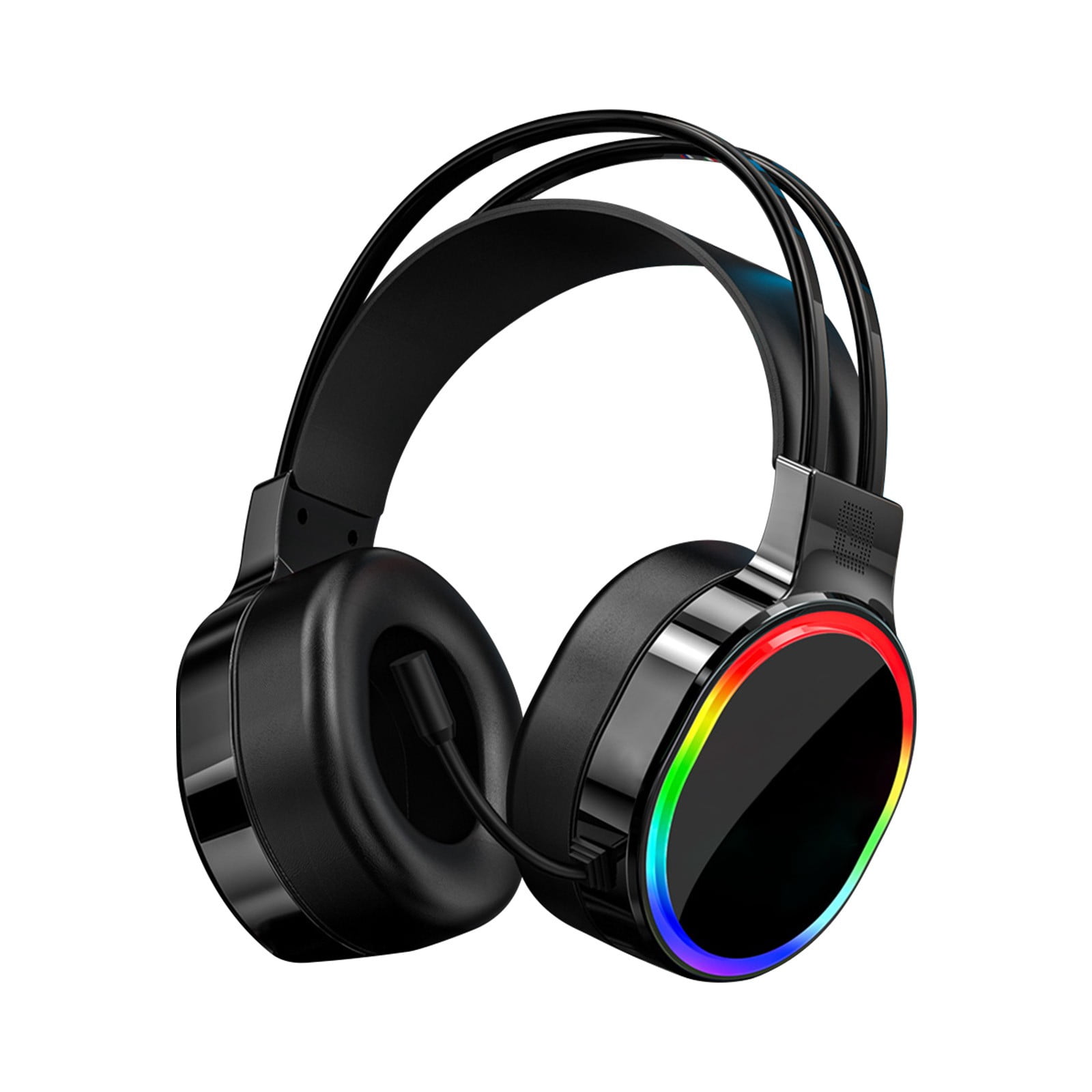 Gaming Headset with Microphone Gaming Headphones with Microphone, Most Laptops, in Ear Headphones with Led Rgb Lights, Noise Cancelling Microphone, 7.1 Stereo Surround Sound