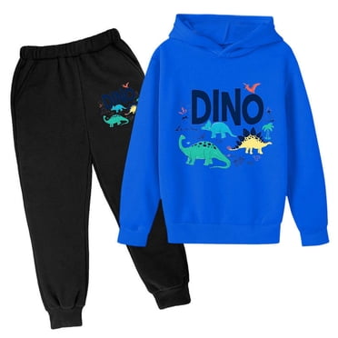 PMVFHDE Boys School Outfits Autumn And Winter Children's Hoodie Pullover Set Popular Printed Hoodie Set On Underwear Casual Cute Printed Long Sleeve Navy,11-12 Years