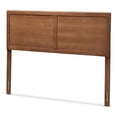 thumbnail image 1 of Bowery Hill Mid-Century Solid Rubber Wood Full Size Headboard in Walnut Brown, 1 of 6