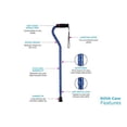 thumbnail image 4 of NOVA Designer Walking Cane with Offset Handle Lightweight Adjustable Walking Stick with Carrying Strap Blue Porcelain Design, 4 of 4