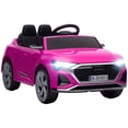 thumbnail image 1 of Qaba 12V Audi Q8 Licensed Electric RC Car for Kids, Toddler Ride on Toys Gift, Pink, 1 of 10