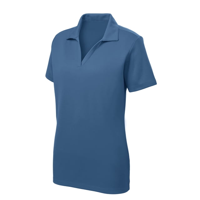 Gravity Threads Polo en Maille de Course pour Femmes - Bleu Aube - Grand