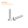 thumbnail image 3 of Unique Bargains Vis de Machine à Tête Ovale M4x25mm, Lot de 50 Vis à Tête Fraisée Légèrement Relevée en Acier Inoxydable 304, 3 of 5