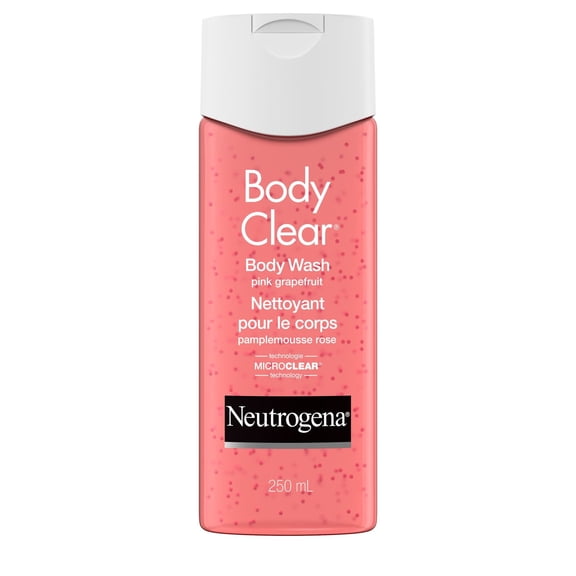 Neutrogena Body Clear Acne Body Wash - Maximum Strength Salicylic Acid, Vitamin C - Oil Free - Pink Grapefruit Scent