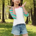 thumbnail image 4 of SERTG T-Shirt Mode Enfant Col Rond Manches 3/4 Imprimé Col Rond pour Été et Printemps 4-15 Ans (Blanc4,13 Ans), 4 of 7