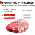 thumbnail image 3 of (Open Box) Toshiba ML2-EC09SAIT(SS) 0.9 Cu. Ft. 6-in-1 Countertop Inverter Microwave, Air Fryer and Speedy Combi, Compact Convection , 900W, Stainless Steel -Open Box, 3 of 5