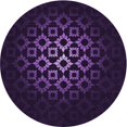 thumbnail image 1 of Ahgly Company Machine Washable Indoor Round Transitional Deep Purple Area Rugs, 4' Round, 1 of 7
