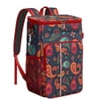 thumbnail image 1 of Colorful Ethnic Cooler Backpack - 20L Insulated Lunch Bag with Exotic Abstract Pattern, Lightweight & Durable for Camping, Beach & Road Trips, 1 of 6