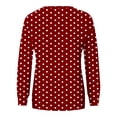 thumbnail image 3 of Lmnyox Chandails à Col Rond pour Femmes, Mode Décontractée, Imprimé, Manches Longues, Chandails à Enfiler avec Poche, Chemises Basiques Amples, 3 of 6