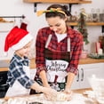 thumbnail image 3 of Oleegame 1PC Pretty Apron Christmas Kitchen Cooking Aprons Plaid Aprons Adjustable Buffalo Plaid Baking Apron, 3 of 7