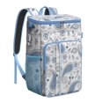 thumbnail image 1 of Retro Insulated Cooler Backpack - 20L Soft Cooler Bag, Tribal Patterns for Beach & Picnic, 1 of 6