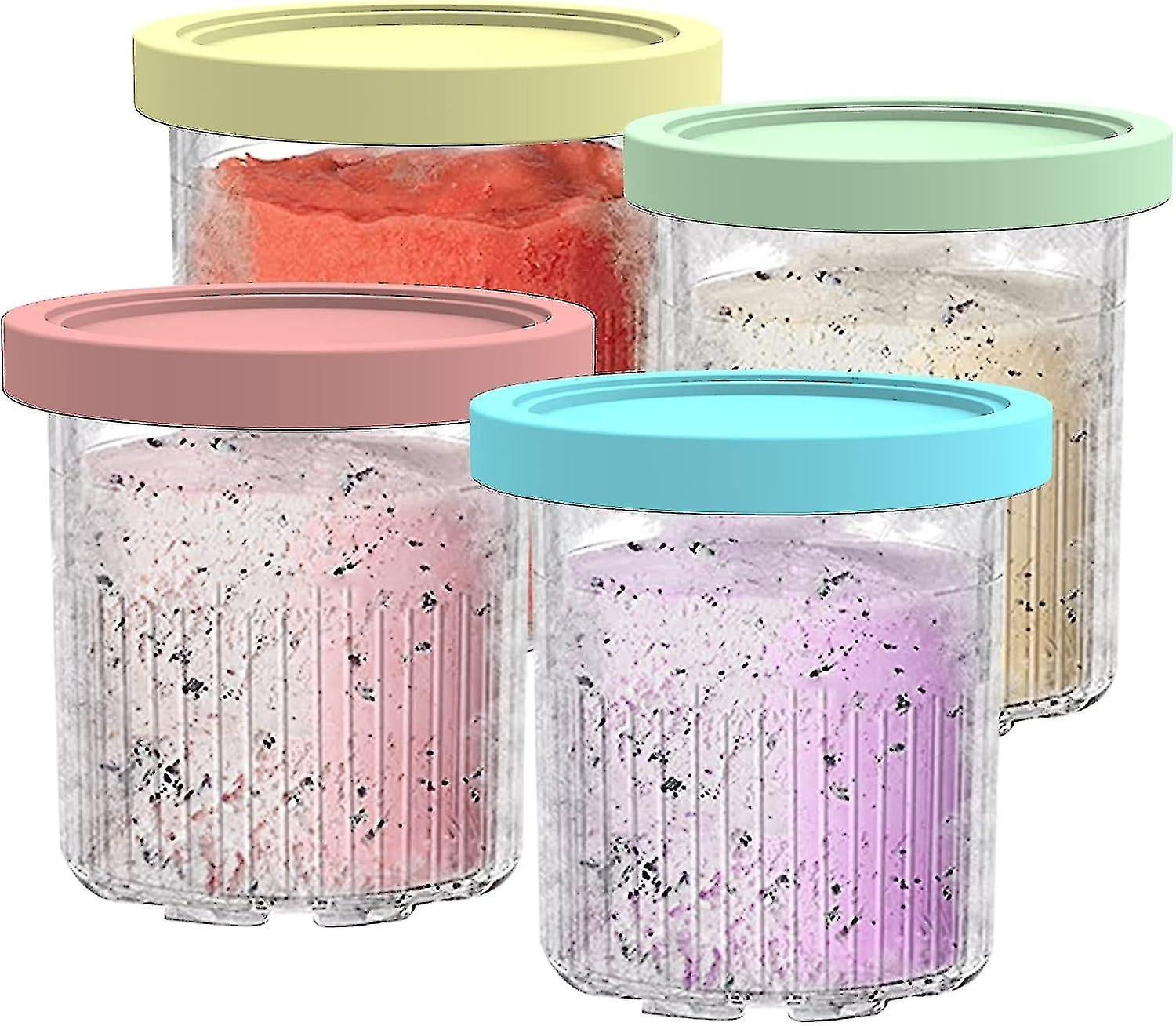 Compatible With Ninja Nc501 Nc500 Series Creami Deluxe Ice Cream Makers, Creami Pint Containers With