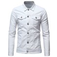 thumbnail image 1 of Birdeem Mens Lapel Slimfit Solid Color Pocket Button Long Sleeve Jacket, 1 of 4