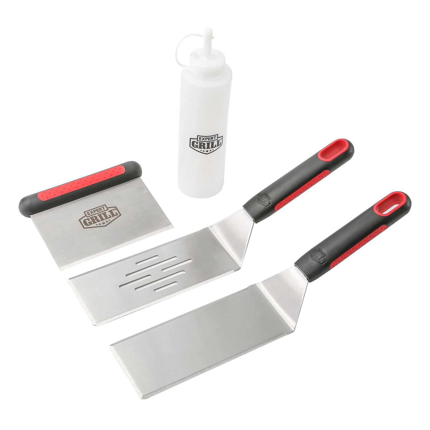 Expert Grill Grilling Accessories BBQ Grill Tools Set, 4 Pieces Stainless Steel Grill Kit