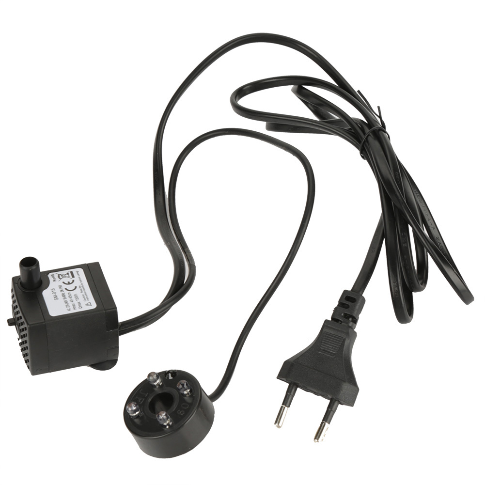 Ymiko Submersible Water Pump With LED Light Aquarium Pond Hydroponics Fountain
