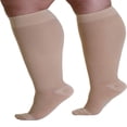 thumbnail image 4 of Chaussettes de Compression pour Hommes et Femmes, Bas Bariatriques à Mollet Grand, Noirs, 6TG, 5 Paires, 4 of 9