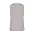 thumbnail image 3 of Tank Top for Women, Womens Solid Button V-Neck Tank Top, 3 of 7