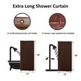 thumbnail image 3 of Clear Light Blue Plastic Shower Curtain Rings - Set of 12, 3 of 5