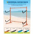 thumbnail image 4 of Freestanding Kayak Storage Rack - Adjustable 2 Tier Heavy Duty Steel Organizer for Kayaks Paddle Boards Canoes and Surfboards, 4 of 7