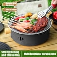 thumbnail image 4 of Gril Barbecue Portatif Mini au Charbon, Gril BBQ au Charbon Compact, Gril au Charbon Multifonction Sans Fumée Rond de Table pour Cuisson Intérieure Extérieure Maison Fête Pique-Nique Camping, 4 of 7