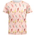 thumbnail image 1 of T-Shirt pour Adulte à Imprimé Intégral de Cornets de Crème Glacée, 1 of 1