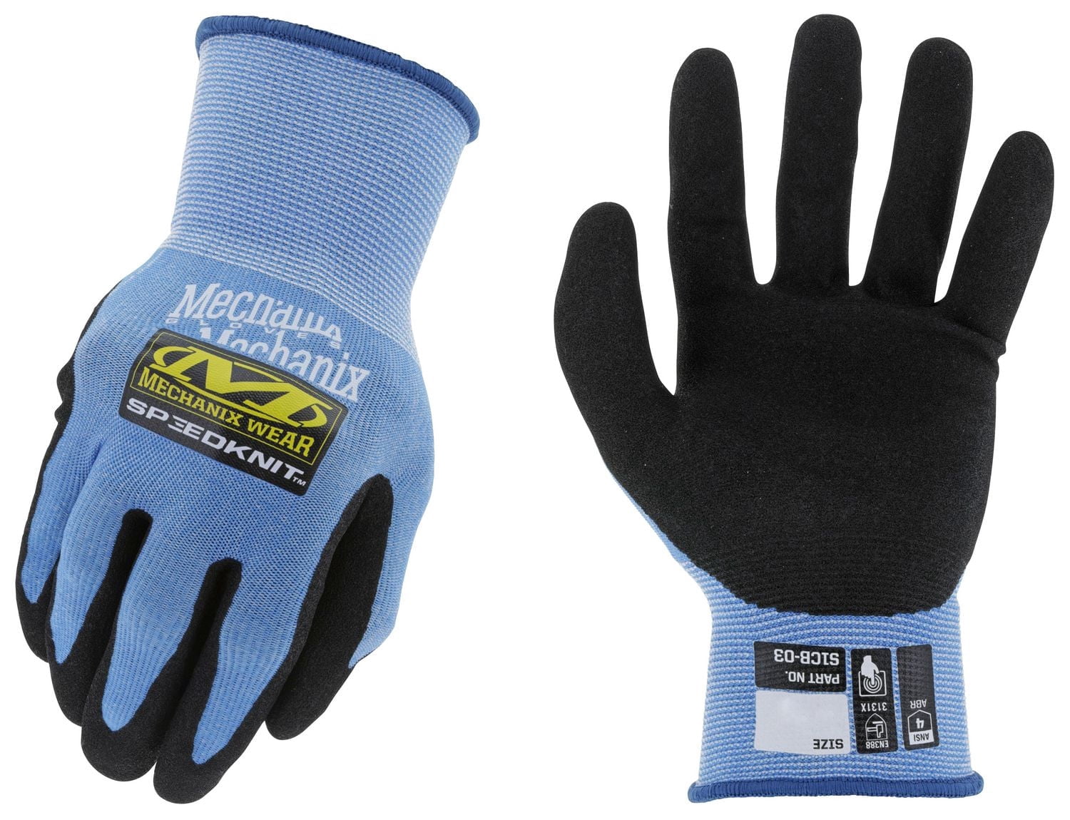 Mechanix Wear SpeedKnit™ CoolMax® Grip Work Gloves (Large/X-Large, Blue)